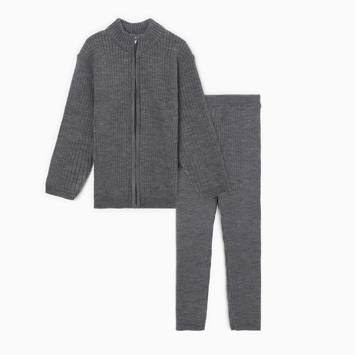 Костюм (кофта и брюки) детский MINAKU, цвет графит, рост 116 см