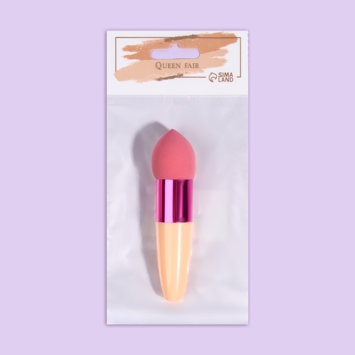 Спонж для макияжа с ручкой &laquo;Капля&raquo;, 10 &times; 3 см, цвет МИКС