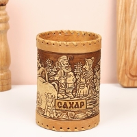 Туес &laquo;Деревня", сахар, 10 х 10 х 14 см