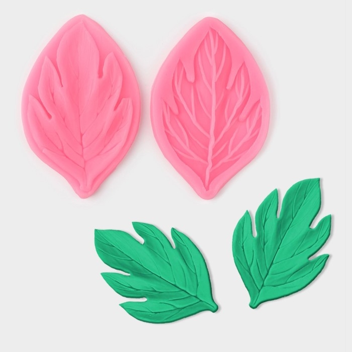 Молд «Листва», силикон, 2 части, 7×4,5 см, цвет МИКС Молд «Листва», силикон, 2 части, 7×4,5 см, цвет МИКС