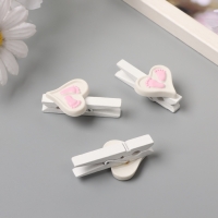 Декор для творчества дерево "Прищепка. Сердце с ножками" розовый набор 3 шт 1,7х3х5 см Декор для творчества дерево "Прищепка. Сердце с ножками" розовый набор 3 шт 1,7х3х5 см