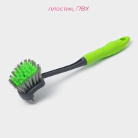 Щётка для посуды Доляна «Green day», двойная, 5,5×7,5×28,5 см Щётка для посуды Доляна «Green day», двойная, 5,5×7,5×28,5 см