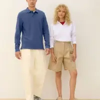 Рубашка поло унисекс с длинным рукавом Pacific LSL, синяя (джинс), размер XL