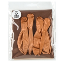 Набор шаров &laquo;Праздничный&raquo; фольга, латекс, цвет кофейный, 10 шт.