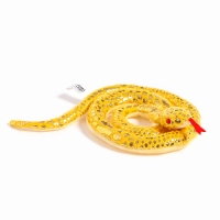 Мягкая игрушка &laquo;Змея&raquo;, цвет жёлтый, с золотыми вставками, 80 см