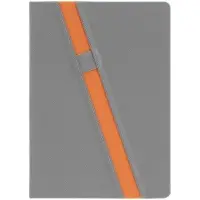 Ежедневник Rubikon на заказ, недатированный серо-оранжевый