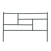 Ограждение декоративное, 45 &times; 335 см, 5 секций, металл, зелёное, &laquo;Плитка&raquo;