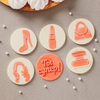 Силиконовый молд для леденцов и шоколада &laquo;Женский набор&raquo;, 22&times;11 см, ячейка d=6 см, цвет прозрачный