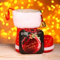 Подарочная упаковка &laquo;Сапожок&raquo;, с колокольчиками, цвет красный