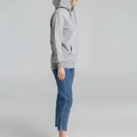 Толстовка на молнии с капюшоном Unit Siverga серый меланж, размер XS