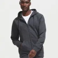 Толстовка мужская на молнии с капюшоном Seven Men, красная, размер XXL