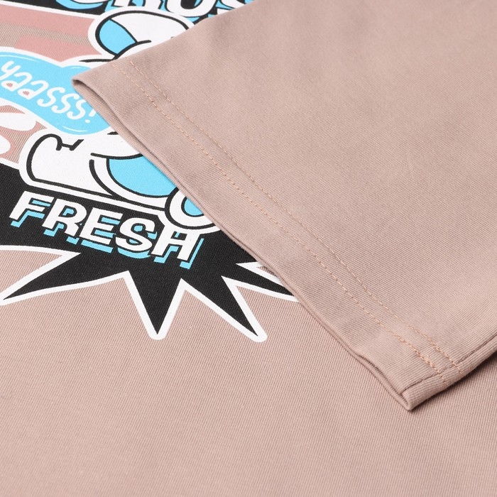 Футболка детская MINAKU, цвет бежевый, рост 110 см