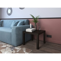 Стол журнальный ЛАКК, 550х550х440, Дуб Темный