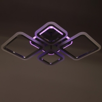 Люстра светодиодная Квадро 90Вт LED RGB 2700-4200К хром 78х48х15см