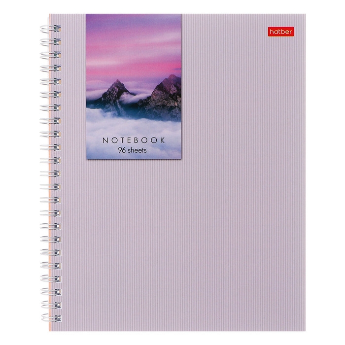 Тетрадь 96 листов в клетку на гребне Тетрадь 96 листов в клетку на гребне "Прикосновение к природе", обложка мелованный картон, матовая ламинация, блок 65 г/м2, МИКС