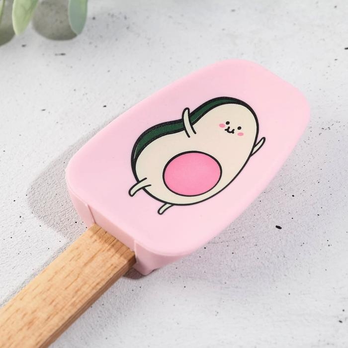 Лопатка силиконовая &laquo;Приятного аппетита&raquo; на формовой подложке, 21.9 х 41.9 см