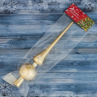 Наконечник "Узорная снежинка" 28 см, золото