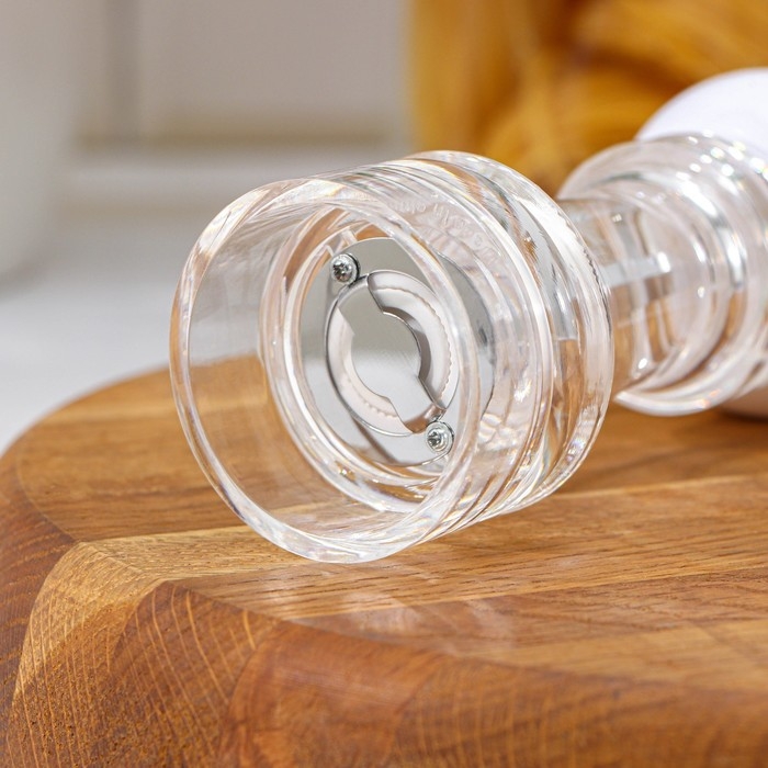 Мельница для специй Доляна &laquo;Скина&raquo;, керамический механизм, 16&times;6 см, цвет белый