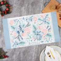 Полотенце "Этель" Christmas flowers 40х73 см, СОРТ 2, 100% хл, саржа 190 гр/м2 Полотенце "Этель" Christmas flowers 40х73 см, СОРТ 2, 100% хл, саржа 190 гр/м2