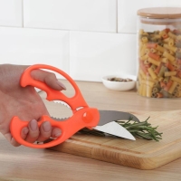 Ножницы кухонные Доляна &laquo;Ловкач&raquo;, 19 см, цвет оранжевый