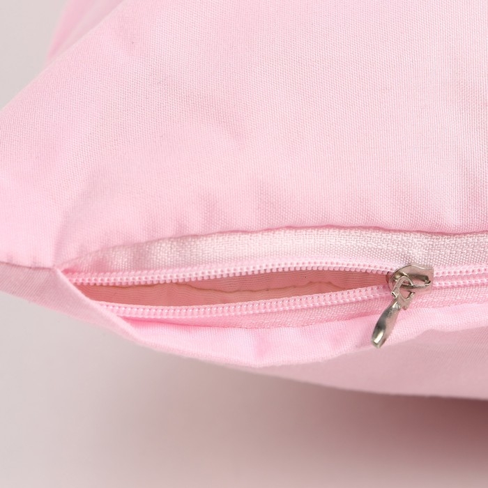 Наволочка декоративная Экономь и Я цвет розовый, 40 х 40 см, полиэстер Наволочка декоративная Экономь и Я цвет розовый, 40 х 40 см, полиэстер