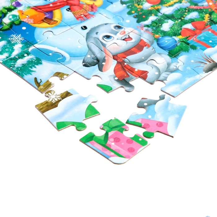 Пазлы набор 4 в 1 &laquo;Дарим новогодние подарки&raquo;