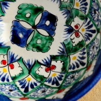 Пиала чайная Риштанская керамика "Узоры" большая, 11 см, микс Пиала чайная Риштанская керамика "Узоры" большая, 11 см, микс