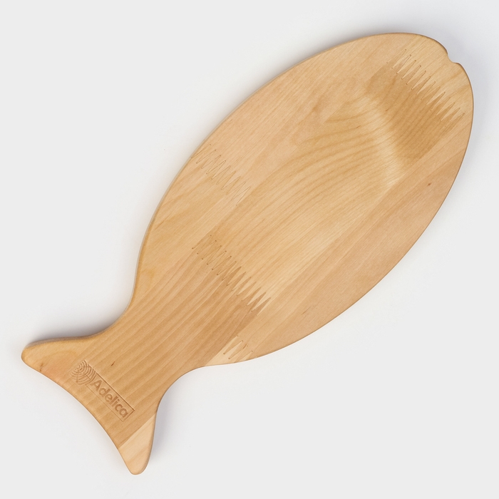 Доска разделочная и для подачи &laquo;Рыбка&raquo;, 27,5&times;12&times;1,8 см, берёза