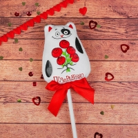 Мягкая игрушка на палочке &laquo;Поздравляю&raquo;, кот, 42 см