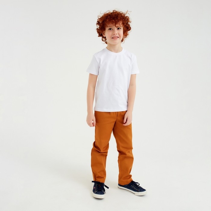Футболка детская Basic line цвет белый, рост 98
