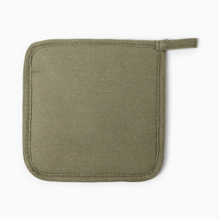 Прихватка Этель Прихватка Этель "HOME", цвет зелёный, 16х16 см, 50%хл, 50%лен