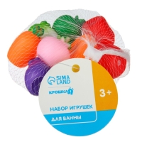 Набор резиновых игрушек для ванны &laquo;Овощи&raquo;, с пищалкой, 9 шт, Крошка Я