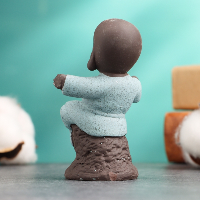 Фигурка Фигурка "Будда каратист" 7х9 см, голубая