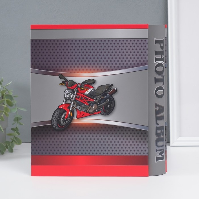 Фотоальбом на 200 фото 10х15 см "Мотоцикл" в коробке МИКС 5,6х20,5х26,2 см