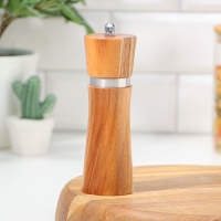 Мельница для специй Magistro Wooden, 5&times;16,5 см, керамический механизм, цвет коричневый