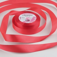 Лента атласная, 20 мм &times; 23 &plusmn; 1 м, цвет коралловый №129