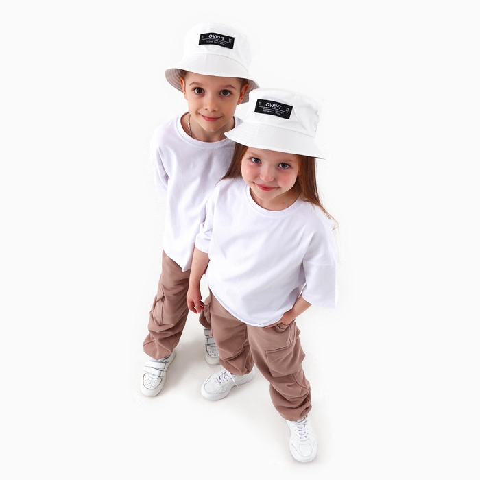 Панама детская для мальчика OVRHT, цвет белый, р-р 54