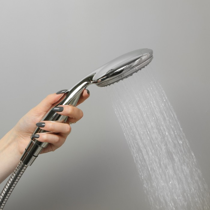 Душевая лейка Accoona A332, 1 режим, корпус пластик, цвет хром