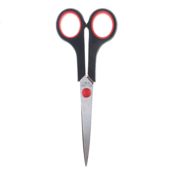 Ножницы канцелярские 17 см, пластиковые ручки, в картонной коробке Ножницы канцелярские 17 см, пластиковые ручки, в картонной коробке