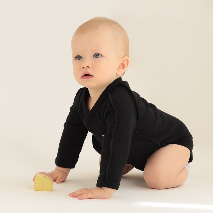 Боди детский MINAKU цвет черный, рост 56-62 см