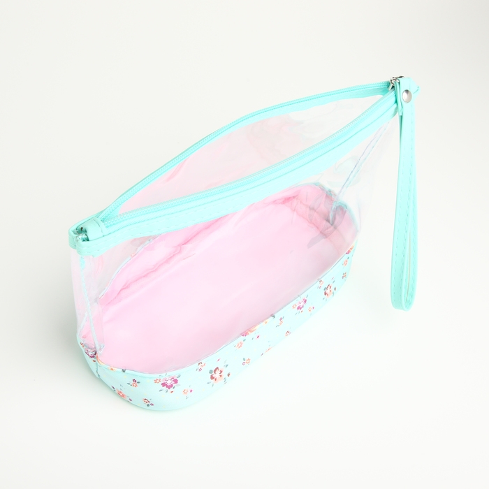 Набор косметичек 2 в 1 на молнии, цвет зелёный