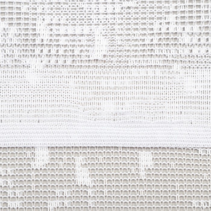 Тюль на кухню без шторной ленты 165х170 см, цвет белый, 100% полиэстер