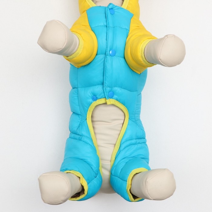 Комбинезон Комбинезон "Медвежонок", размер 8 (ДС 23 см, ОГ 30, ОШ 22 см), жёлто-голубой