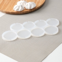 Силиконовый молд для леденцов и шоколада &laquo;Круги&raquo;, 4,5 и 5 см, цвет прозрачный