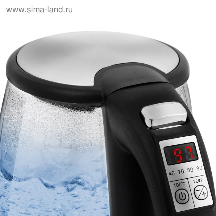 Чайник электрический Kitfort КТ-628, металл, 1.7 л, 2200 Вт, регулировка t°, серебристый Чайник электрический Kitfort КТ-628, металл, 1.7 л, 2200 Вт, регулировка t°, серебристый