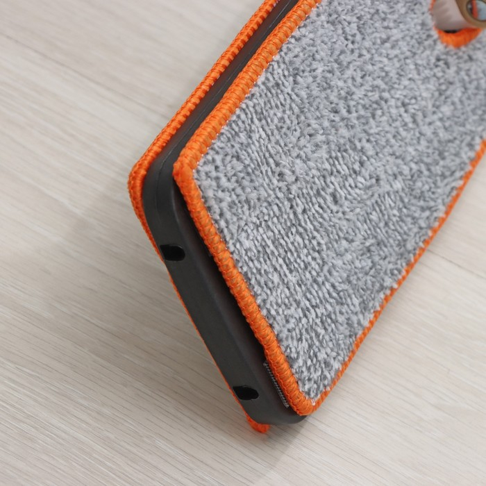 Швабра с отжимом Доляна, двусторонняя насадка из микрофибры 38&times;12 см, стальная ручка 134 см