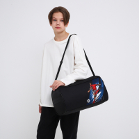 Сумка детская спортивная для мальчика "Футбол" на молнии, наружный карман, чёрный Сумка детская спортивная для мальчика "Футбол" на молнии, наружный карман, чёрный