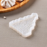 Силиконовый молд &laquo;Ёлка - С Новым Годом!&raquo;, 8,5&times;7 см, цвет прозрачный