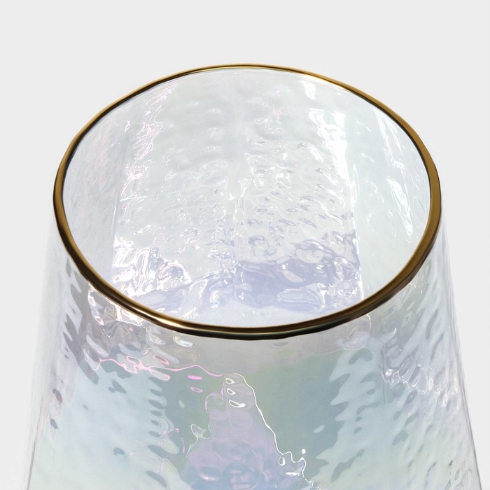 Набор бокалов для вина стеклянный Magistro «Дарио», 500 мл, 7,3×25 см, 2 шт, цвет перламутровый Набор бокалов для вина стеклянный Magistro «Дарио», 500 мл, 7,3×25 см, 2 шт, цвет перламутровый