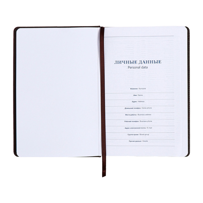 Ежедневник недатированный, А5, 140л, клетка, обл.кожзам, с хлястиком, Полоски изумрудный